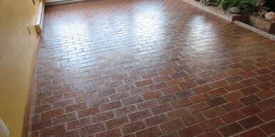 Brick floor strip and seal