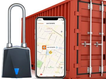 Candado inteligente con seguimiento GPS para contenedor.