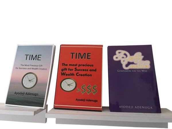 Three books by Ayodeji Adenuga on success and wealth creation.