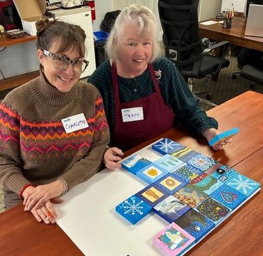 Charlotte & Tracy with Mini Masterpieces