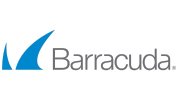 Barracuda logo with blue fin design and gray text.