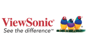 ViewSonic logo with colorful birds and slogan.