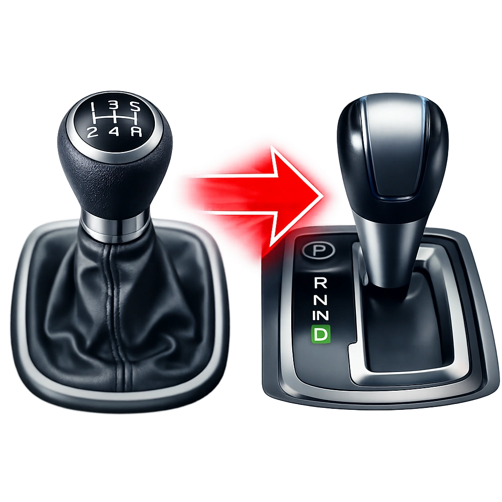 Schalthebel für manuelles Getriebe und Automatikgetriebe