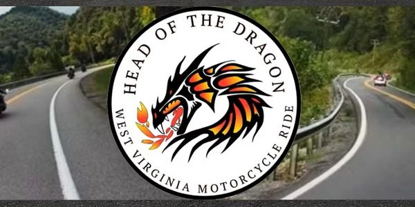 Logo for West Virginia motorcycle ride 'Head of the Dragon'.