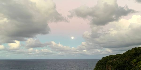 View of clouds, sky and the moon