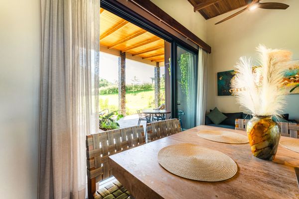 Villas vacacionales con lugar donde cocinar y vistas al volcán Arenal