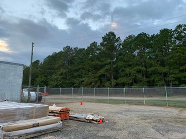 8ft Commercial Chain Link with Barbed Wire