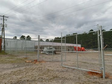 8ft Commercial Chain Link with Barbed Wire