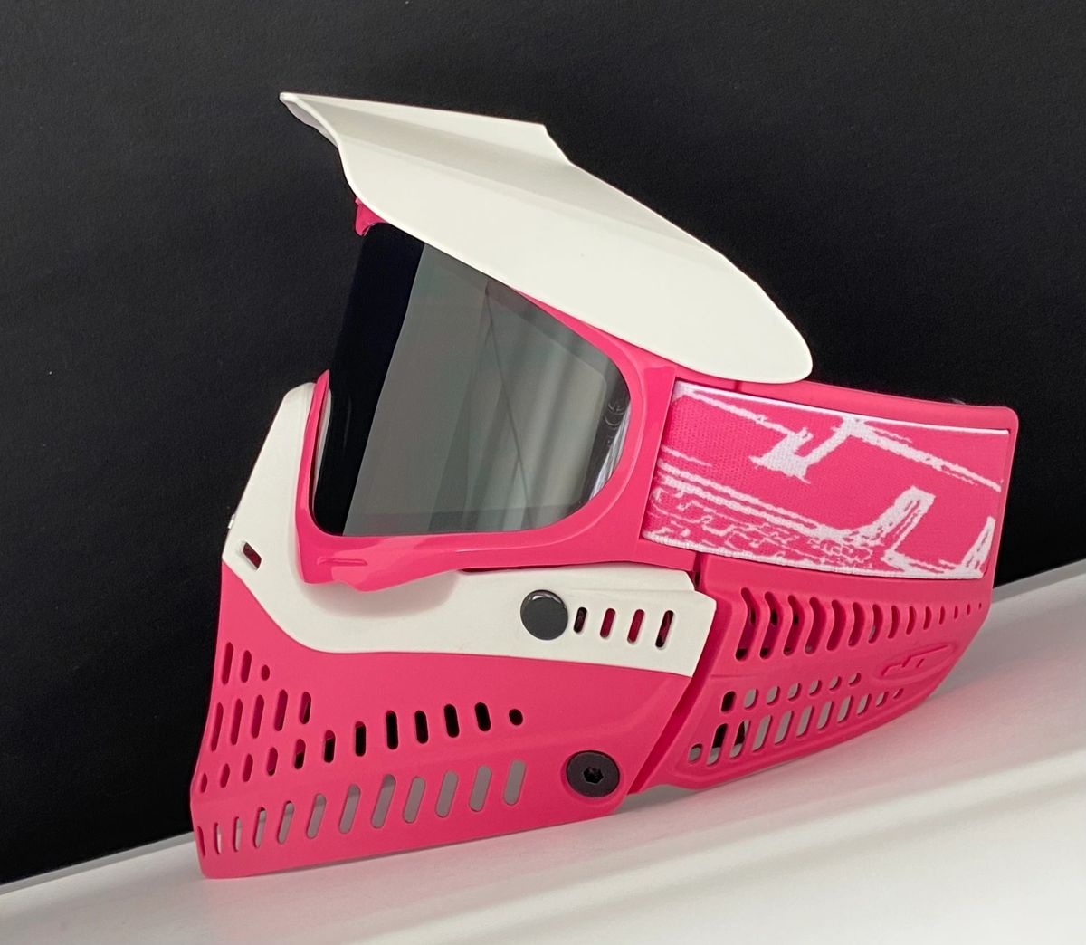 Custom Pink Pink Black JT Proflex Paintball Mask Goggle w/ Clear Thermal  Lens - Racing Strap