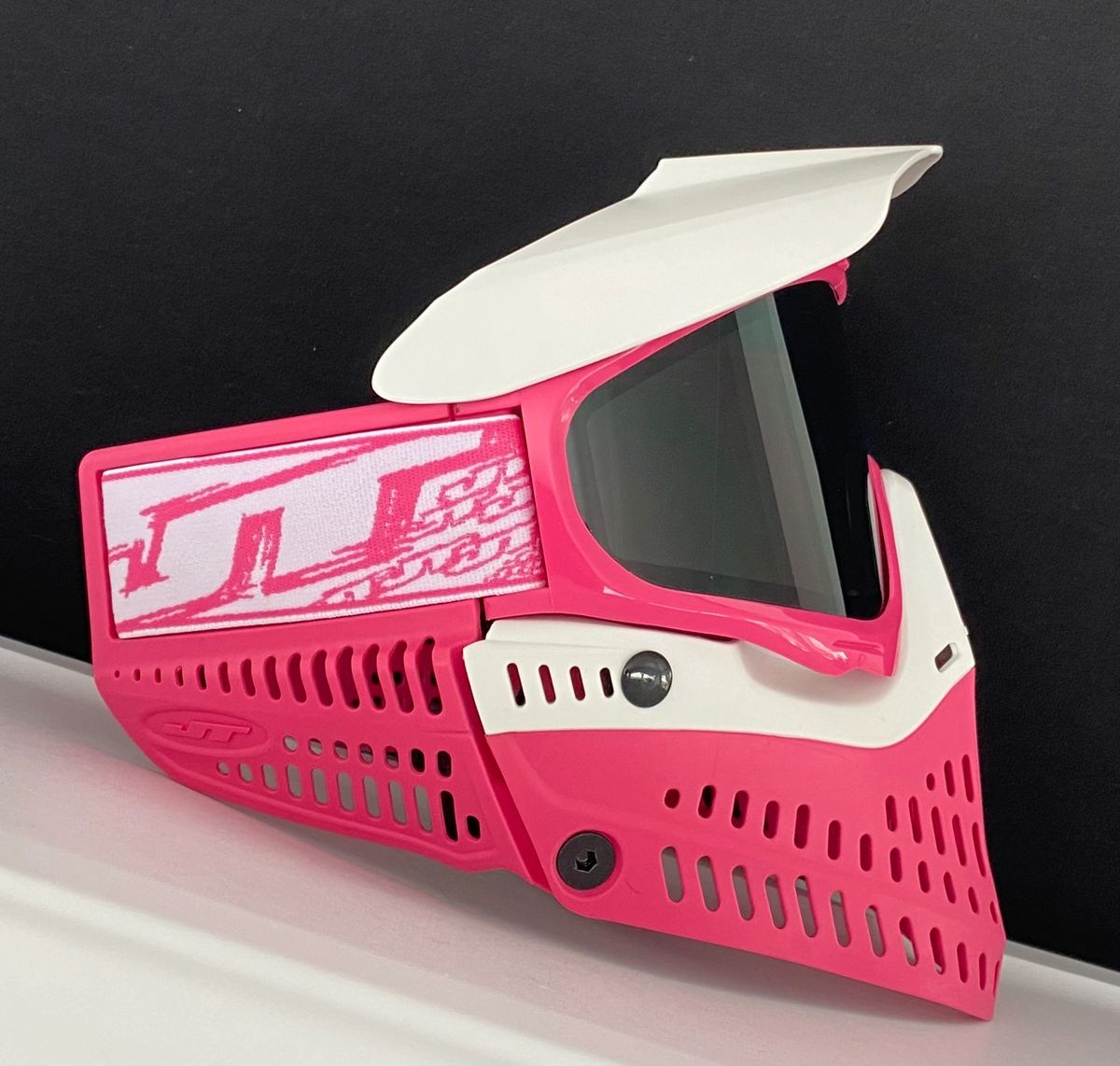 Limited Edition Fuchsia Pink White JT Proflex Paintball Mask w/ Clear