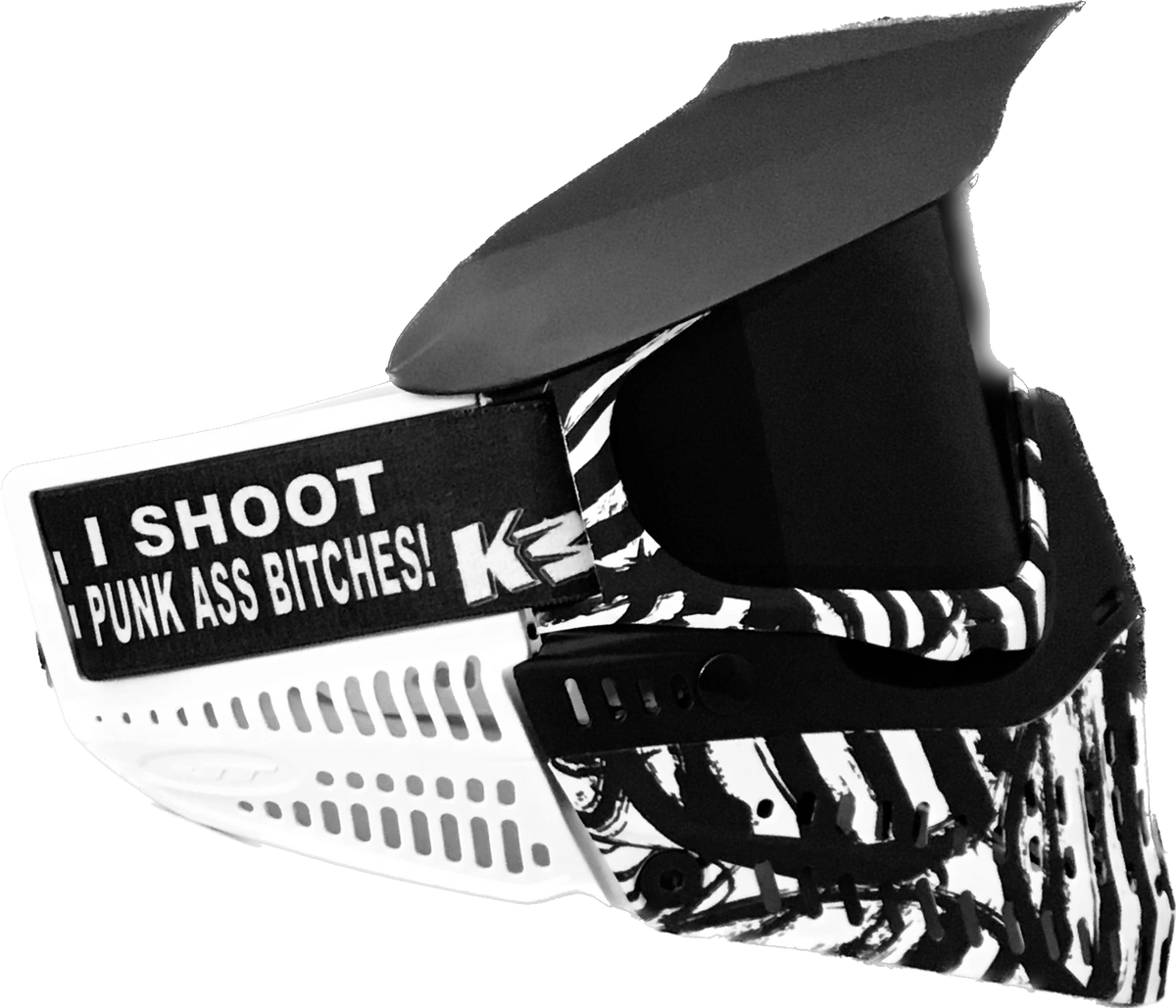 Exclusive JT Proflex Paintball Goggle Mask Zebra Black & White
