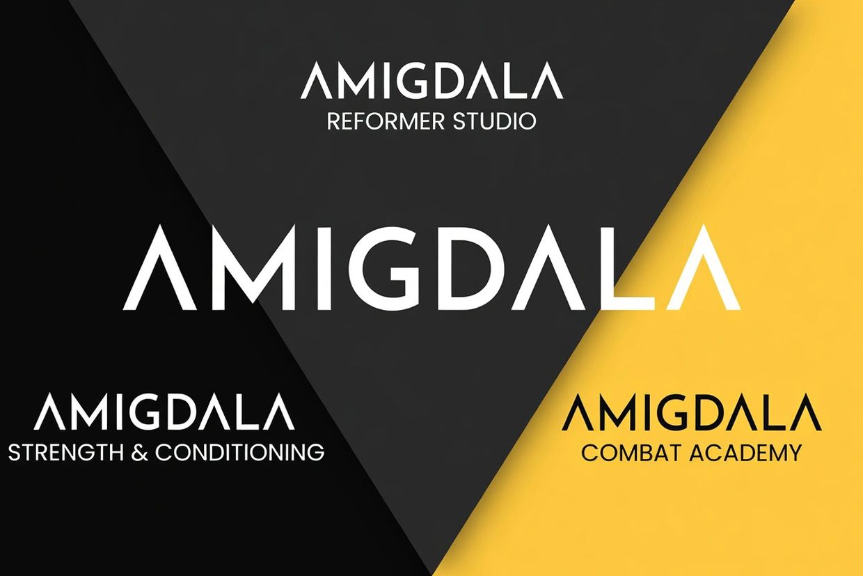 Logo AMIGDALA con vari sottotitoli di eventi e corsi.