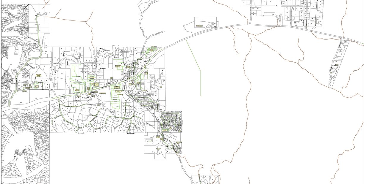 Detailed map of district parcels