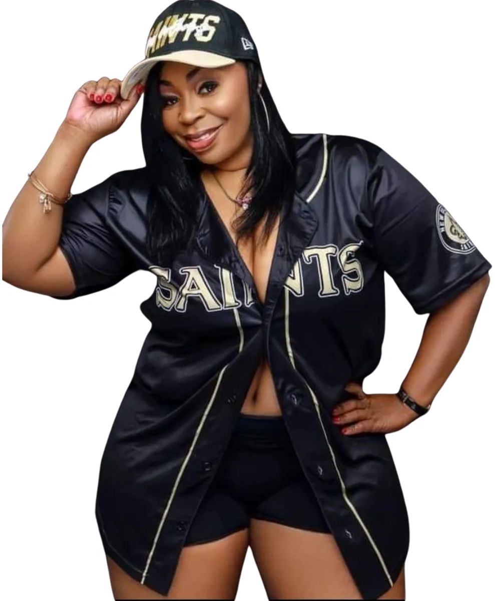 New Orleans Saints Black 'Ultimate Vapor' Baseball Jersey