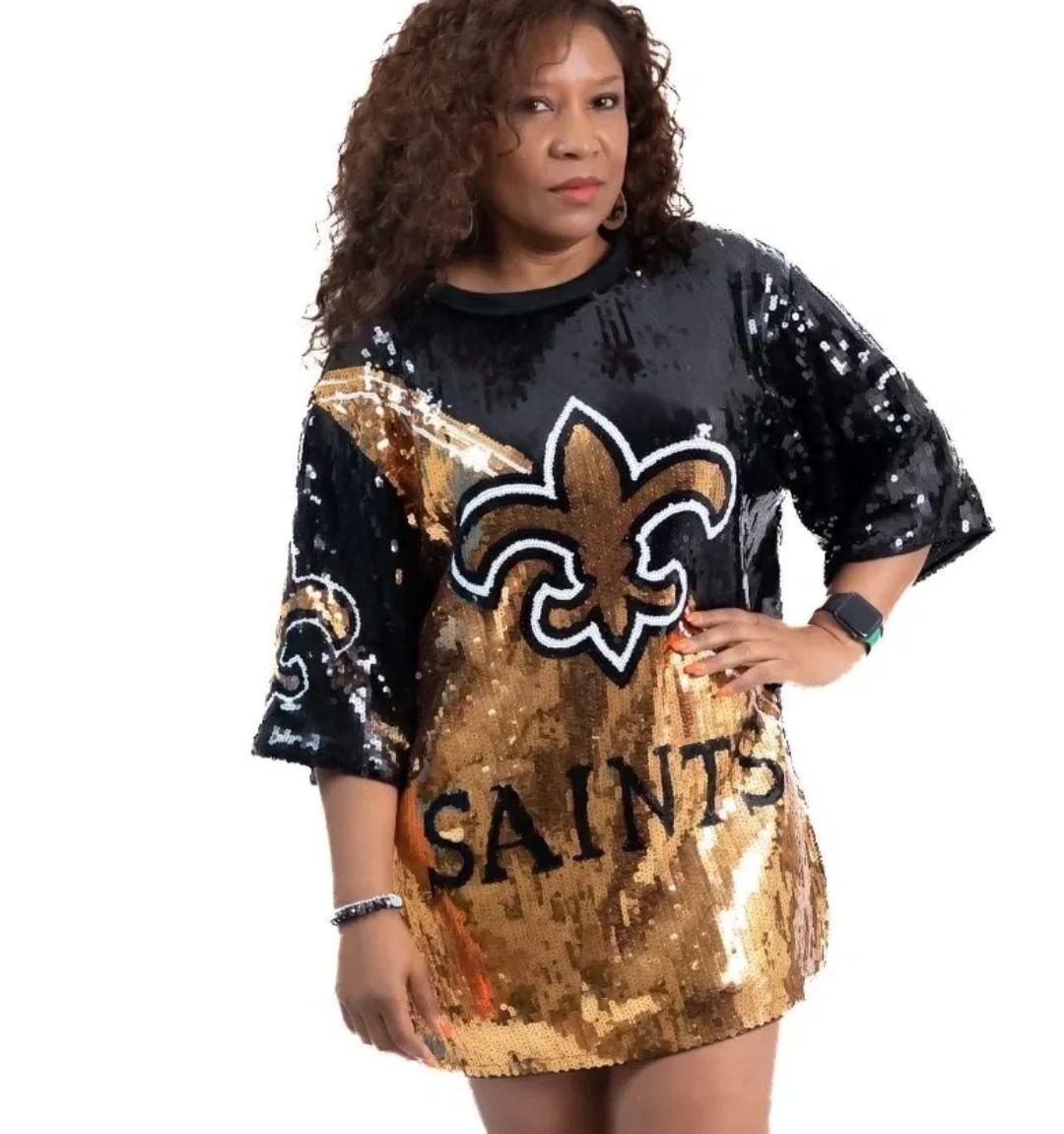 Who Dat Sequin Jersey Dress New Orleans Saints Sequin Dress 