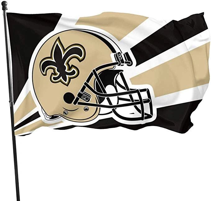 New Orleans Saints Black & Gold Helmet 3'x5' Banner & Flag