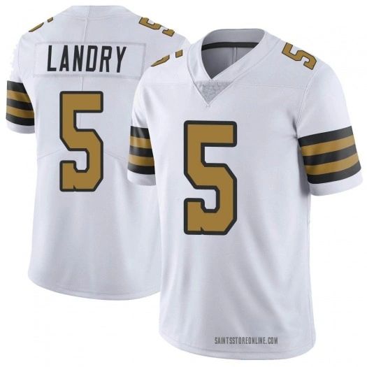 New Orleans Saints Jarvis Landry White Color Rush Limited Jersey