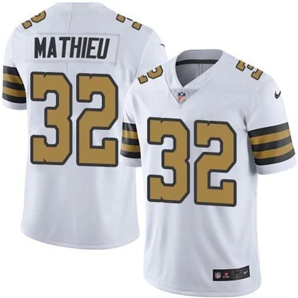 New Orleans Saints Tyrann Mathieu White Color Rush Limited Stitched Jersey