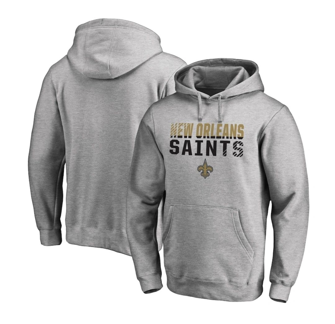 Nfl New Orleans Saints Men's Gray Full Back Run Long Sleeve Lightweight  Hooded Sweatshirt : Target