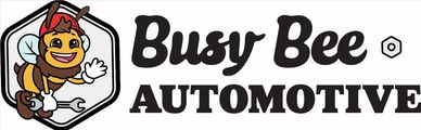 Logo of Busy Bee Automotive with a friendly bee holding a wrench.