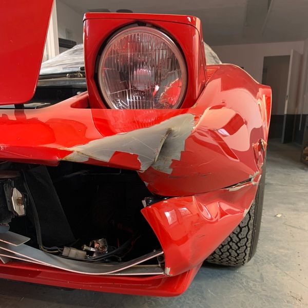 Damaged Ferrari