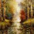 Imagination Piece - Water Lily Scene In A Forest 1
Size: 24" x 36" 
Price: $1,500 ( Refer to price l