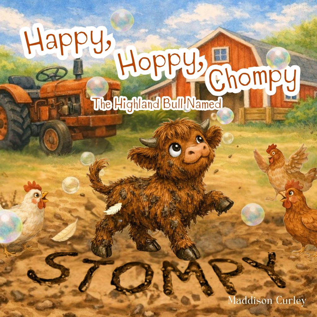 Cover of Happy, Hoppy, Chompy The Highland Bull Named Stompy