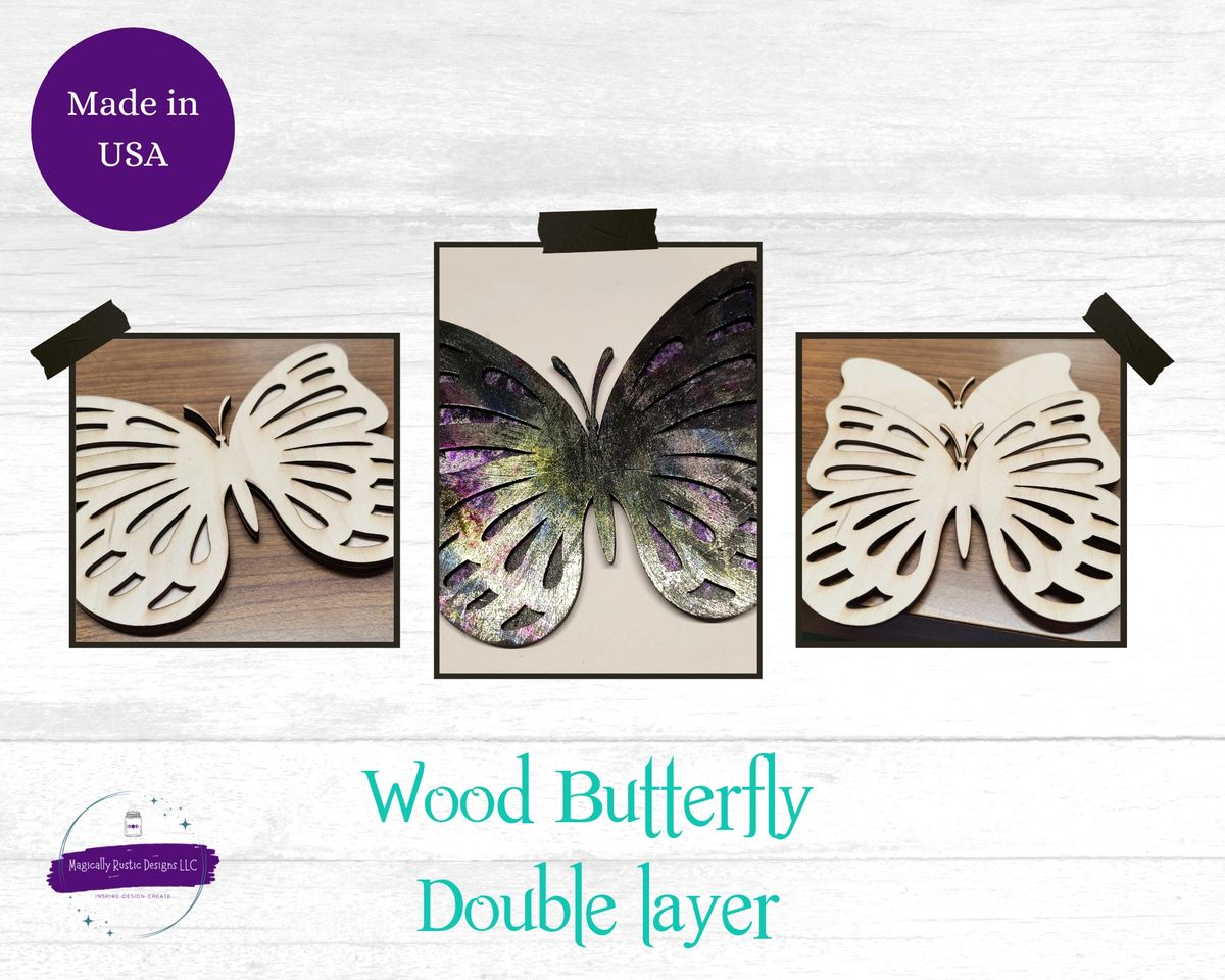 Paper double-layer butterflies