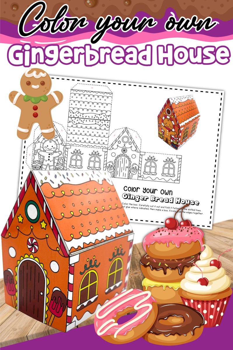 Color Your Own Gingerbread House