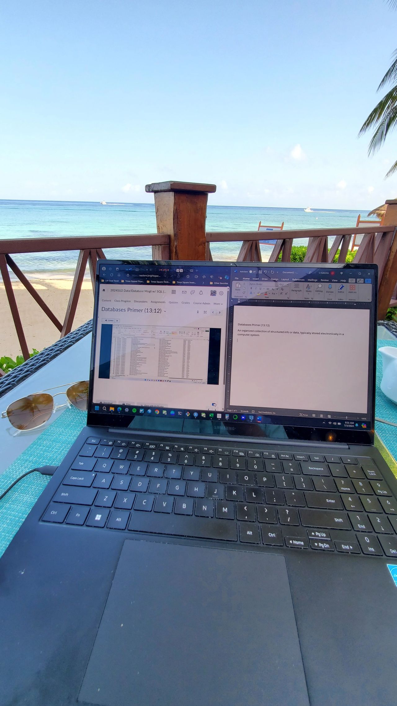 Secrets Aura Cozumel Market Cafe is the perfect place for early risers who work from home (away from home)!  I was taking online college classes here!