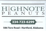 Highnote Peanuts LLC 
Hartford Alabama