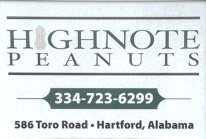Highnote Peanuts LLC 
Hartford Alabama
