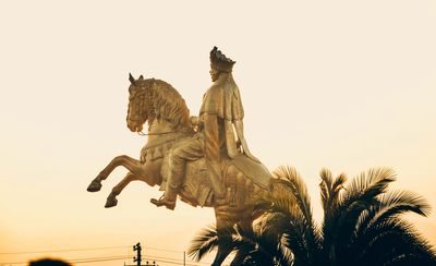 statue of King on horse in Ethiopia 