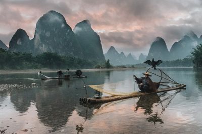 China environs with boat 