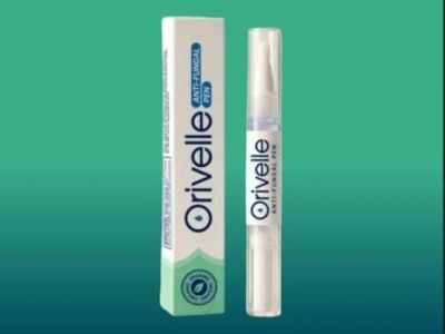 Orivelle teeth whitening gel with packaging.