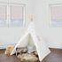 child's play room with teepee tent and roller blinds 