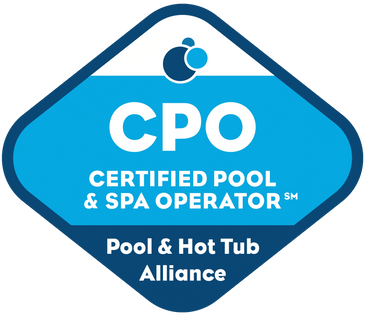 Logo for Certified Pool & Spa Operator by Pool & Hot Tub Alliance.