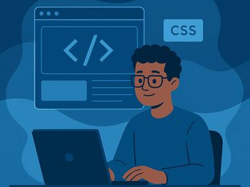 Student Developer working on a web design project.