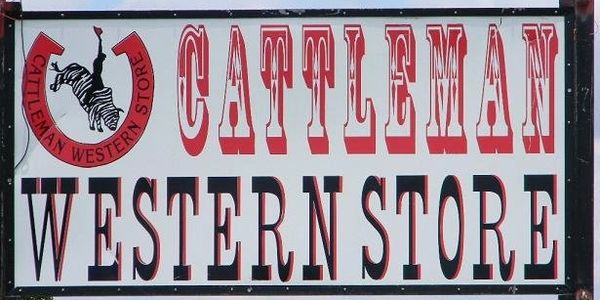 Vintage Cattleman Western Store sign