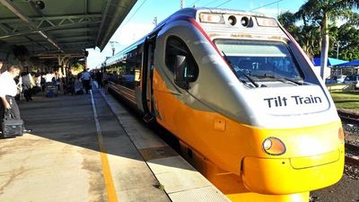 Tilt train at Bundaberg station