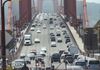 About 2pm on the Golden Gate Bridge, San Francisco, USA
