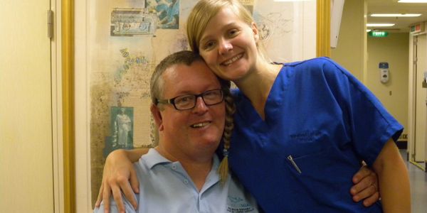 A lovely nurse who greeted me all the time.