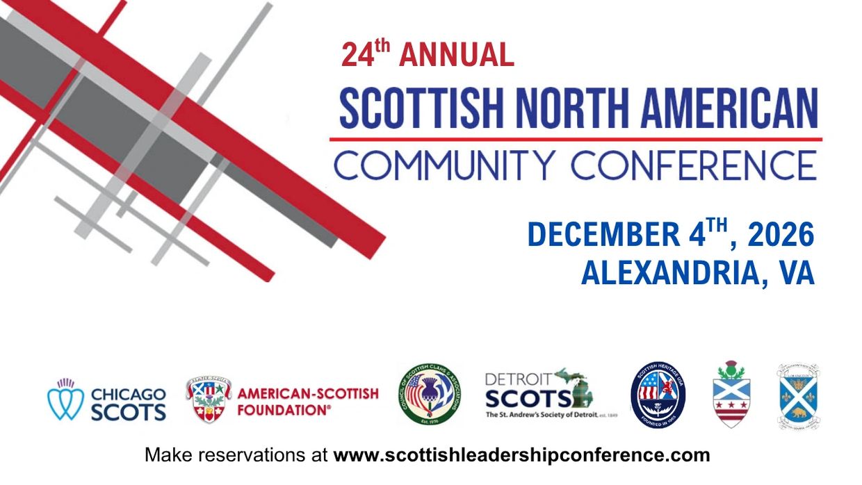 24th Annual Scottish North American Community Conference in Alexandria, VA on December 4, 2026.
