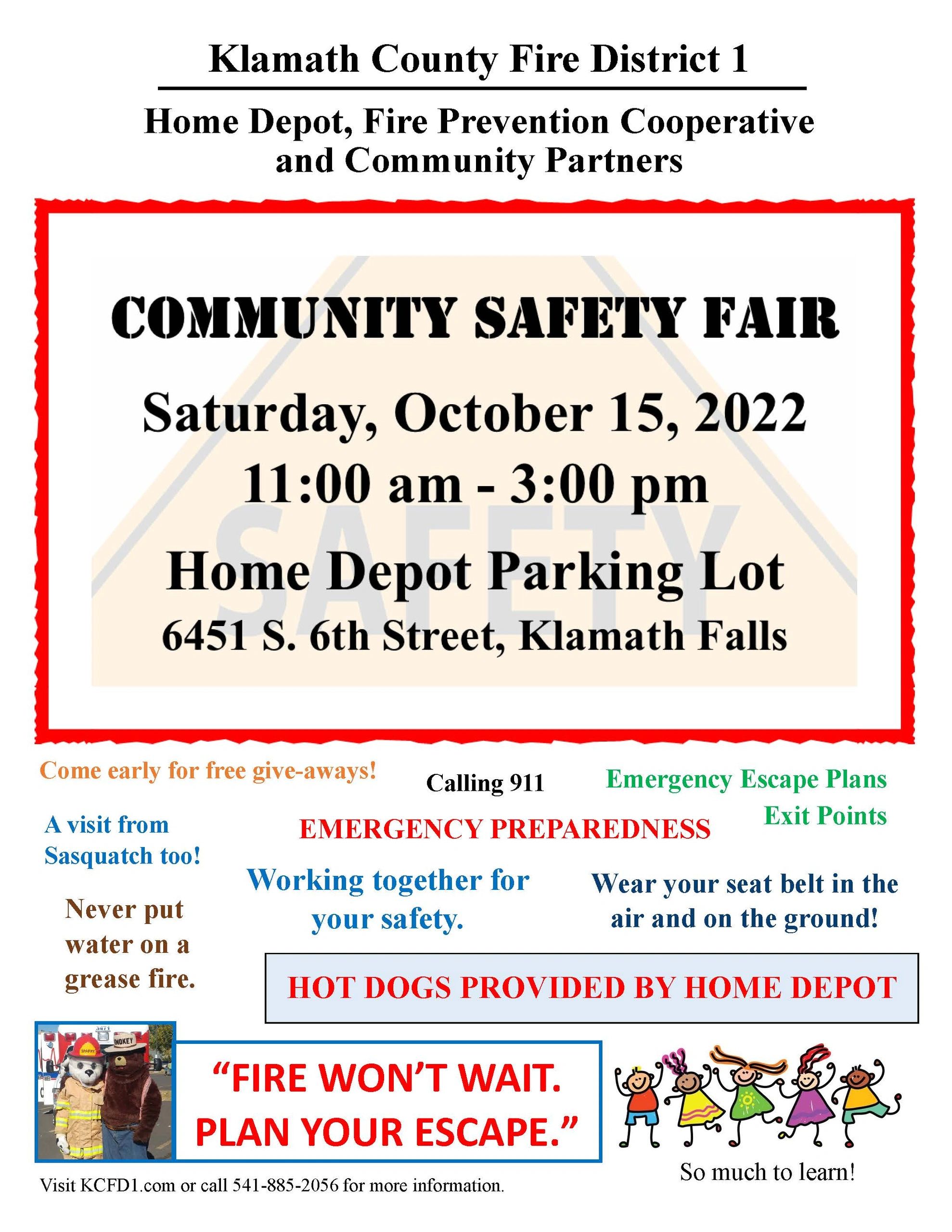 Community Safety Fair October 15, 2022