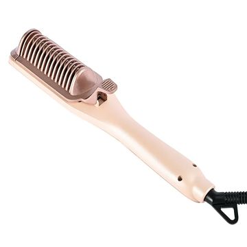 Hair straightener brush