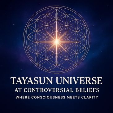 Dark purple and color background with a flower of life and a shimmering shining star in the middle t