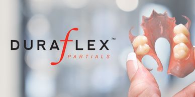 Duraflexmand Visiclear partials milled for a flexible alternative.