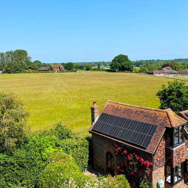 Beautiful views from Hope Cottage of Barcombe countryside in East Sussex