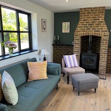 Cosy open plan living and open fires at Trust Cottage