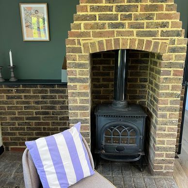 Fireplace at Trust Cottage 